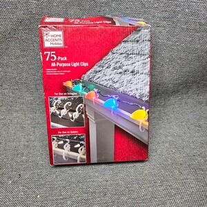 Home Accents Holiday 75 Pack AllPurpose Light Clips Shingles Gutters White